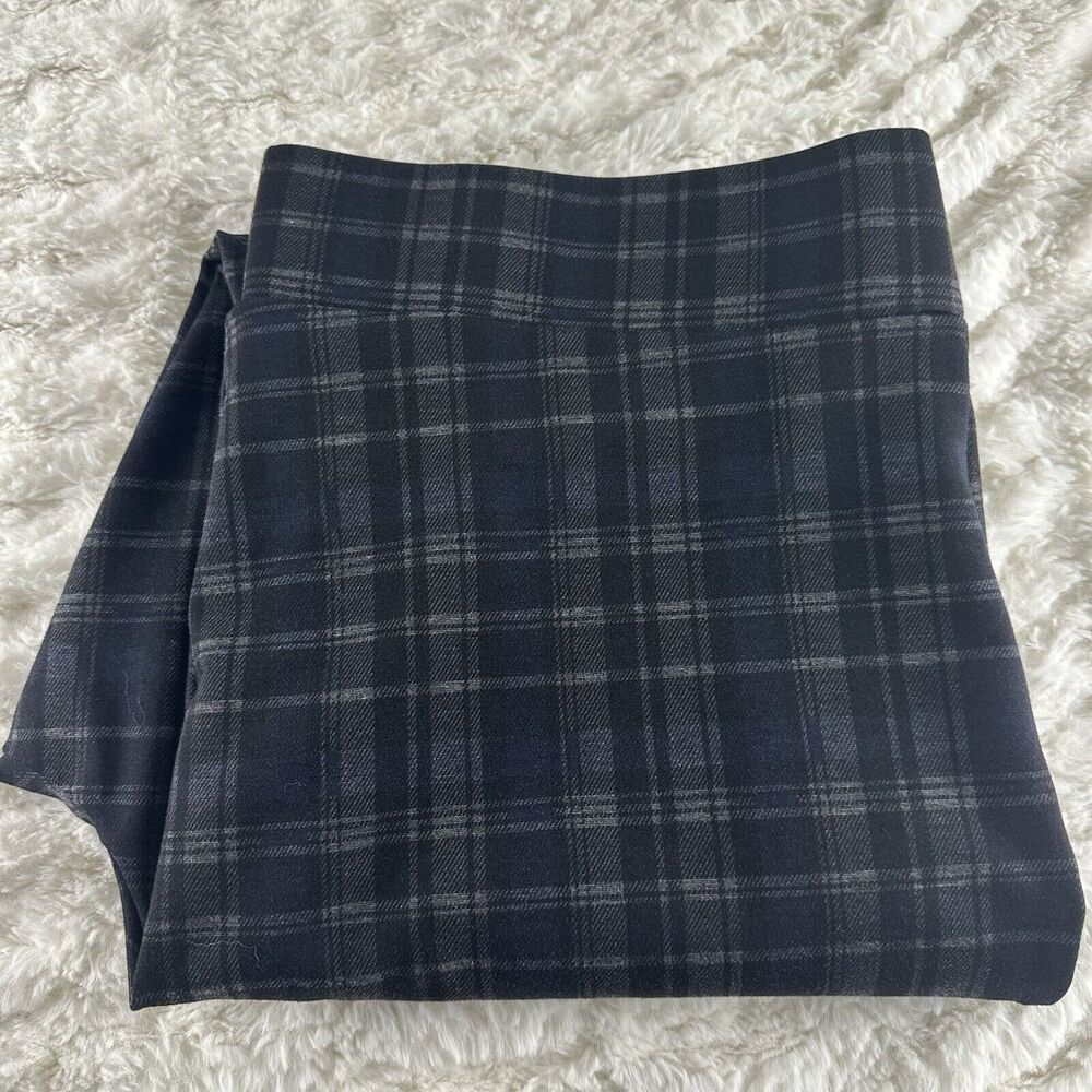 Christopher & Banks Dress Pants Mid Rise Plaid Shaped Fit Size XL Women Stretchy - Picture 15 of 16
